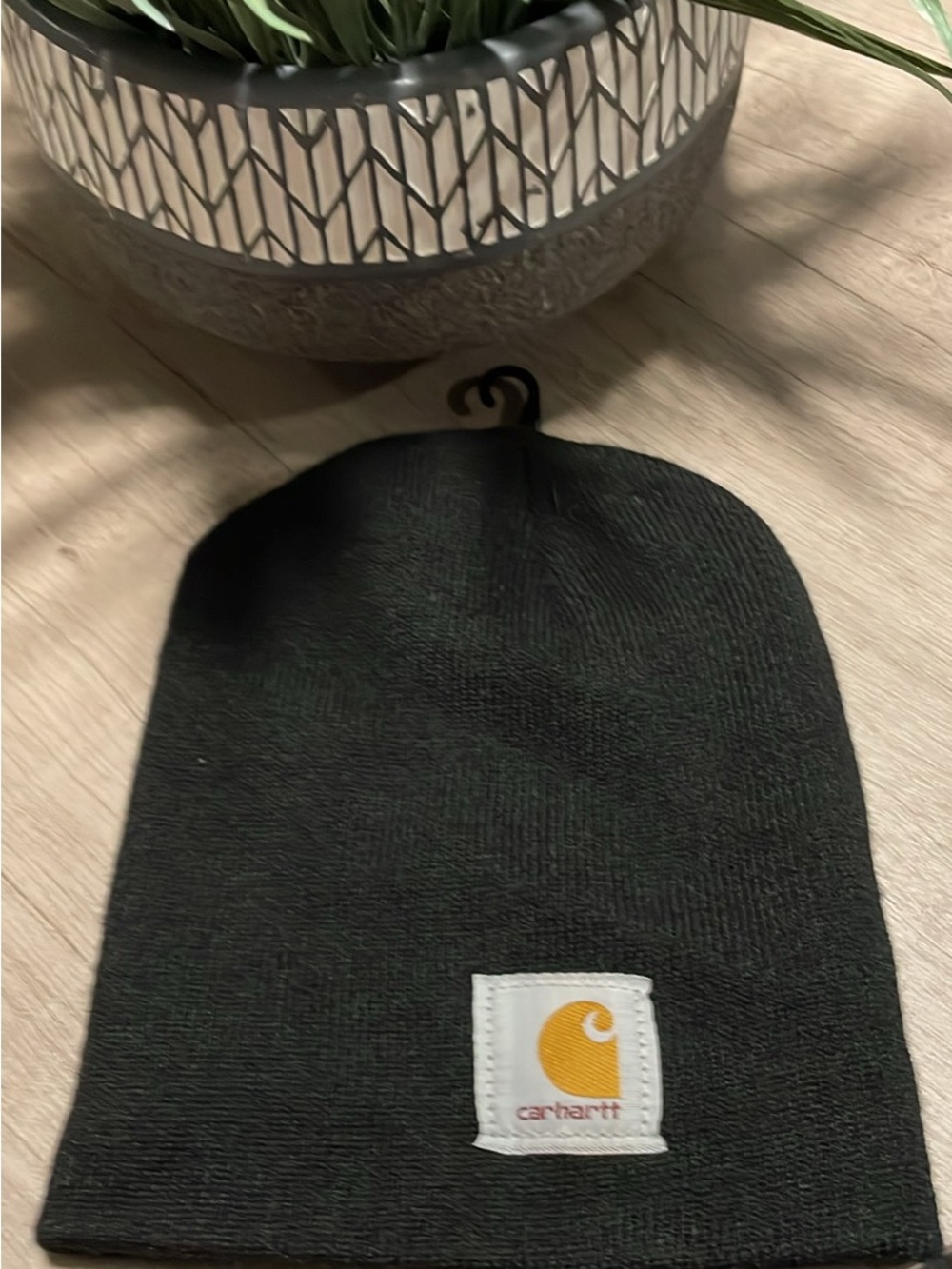 Carhartt Beanie with Yellow Logo Patch